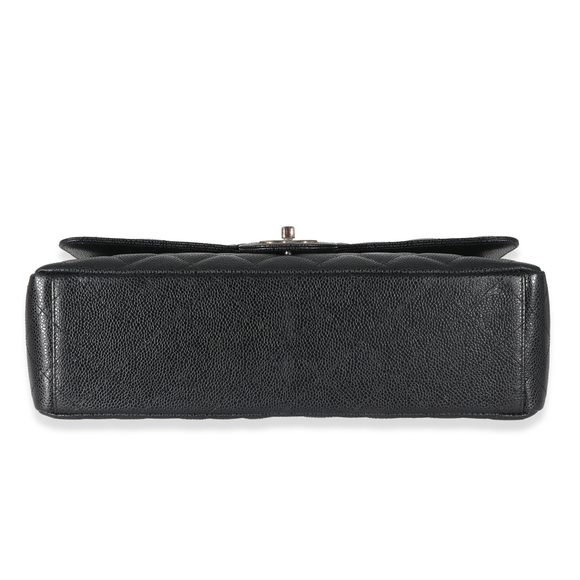 Chanel Black Quilted Caviar Maxi Double Flap Bag - Picture 5 of 8